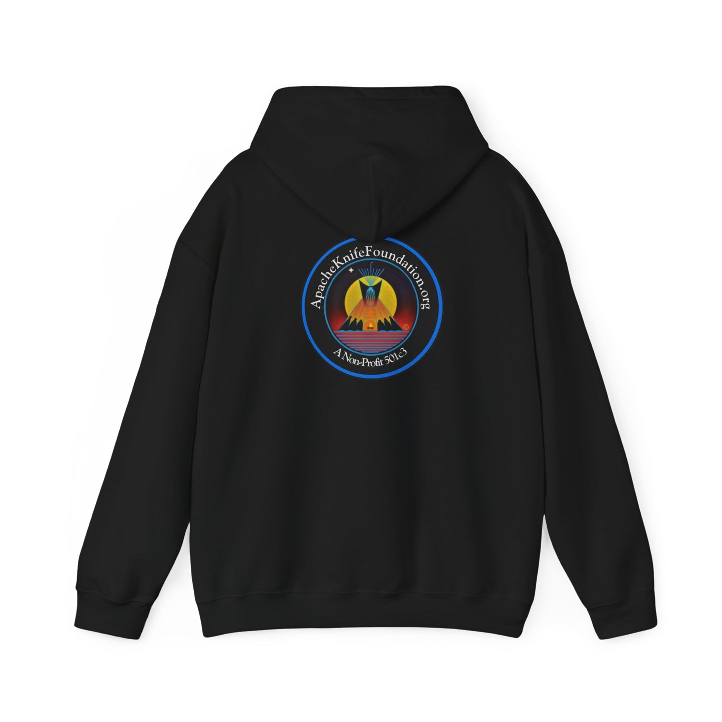 Apache Knife Foundation Hoodie (front/back) Non-Profit Native American (Special Order)
