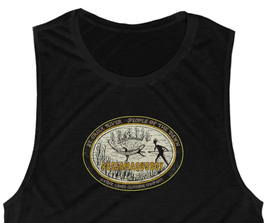 Womens Passamaquotty Tribe Muscle Tank Top Native American
