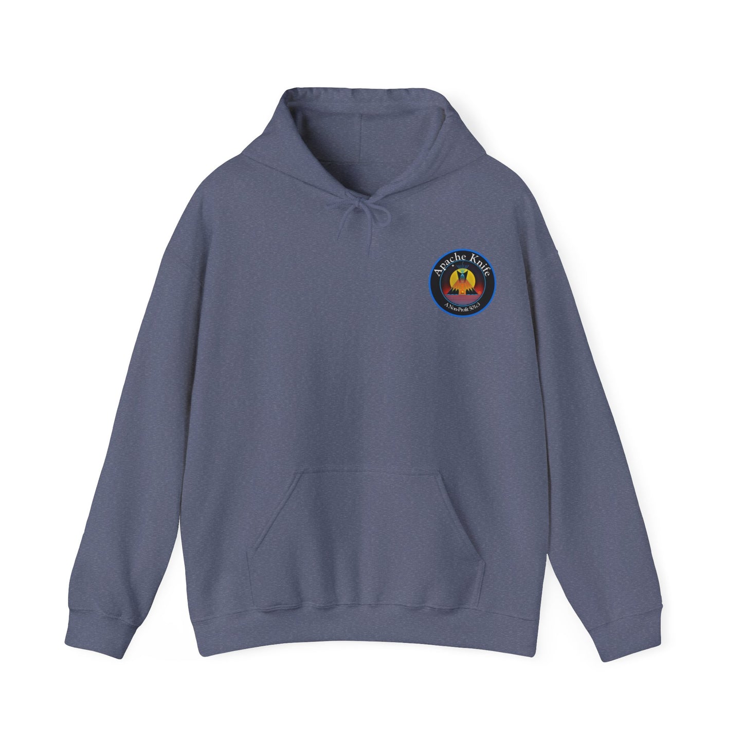 Apache Knife Foundation Hoodie (front/back) Non-Profit Native American (Special Order)