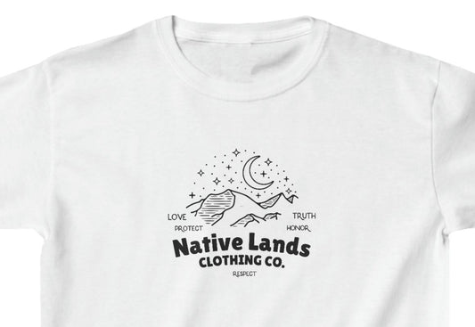 Youth Stars Moon Shirt Cotton Native American