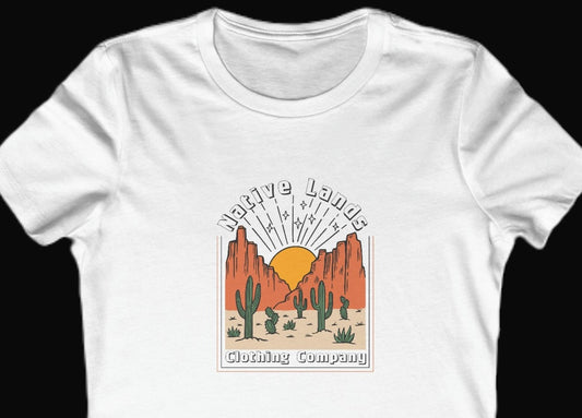 Womens Desert Stars Shirt Cotton Native American