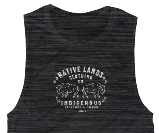 Womens Bisons Muscle Tank Indigenous Native American