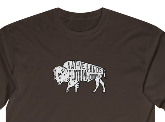 Bison Long Sleeve Shirt Cotton Native American