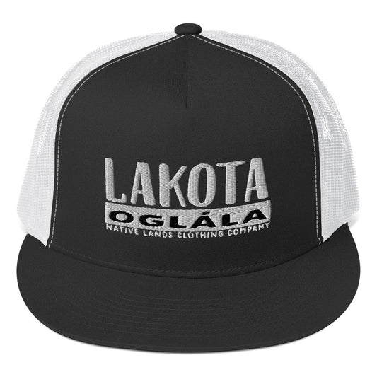 Lakota Oglala Trucker Hat Embroidered Native American $ 20.00 Baseball Cap Native Lands Clothing Company LLC