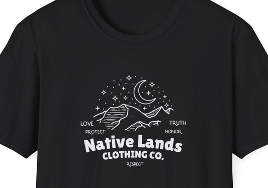 Stars Moon Shirt Cotton Native American