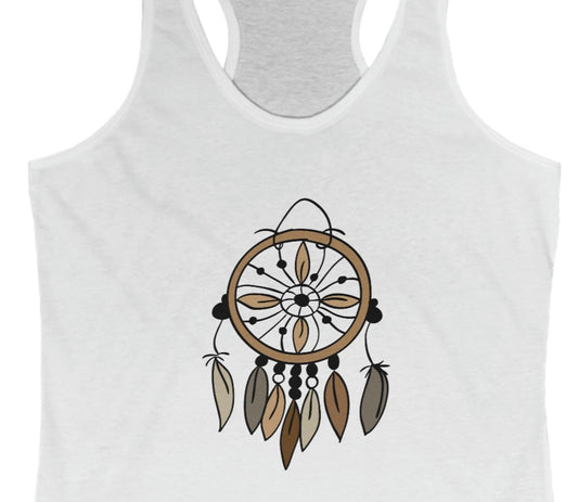 Womens Tank Top Dreamcatcher Graphic Cotton Native American