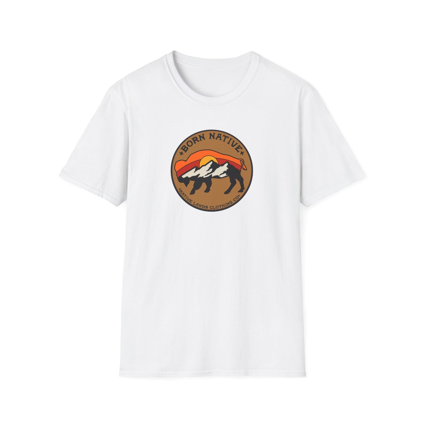 Born Native Shirt Bison Cotton - First Nations, Canadian Aboriginal, Indigenous, Native American