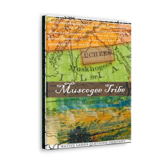Muscogee Tribe Canvas Gallery Wrap 11" x 14" Indianer