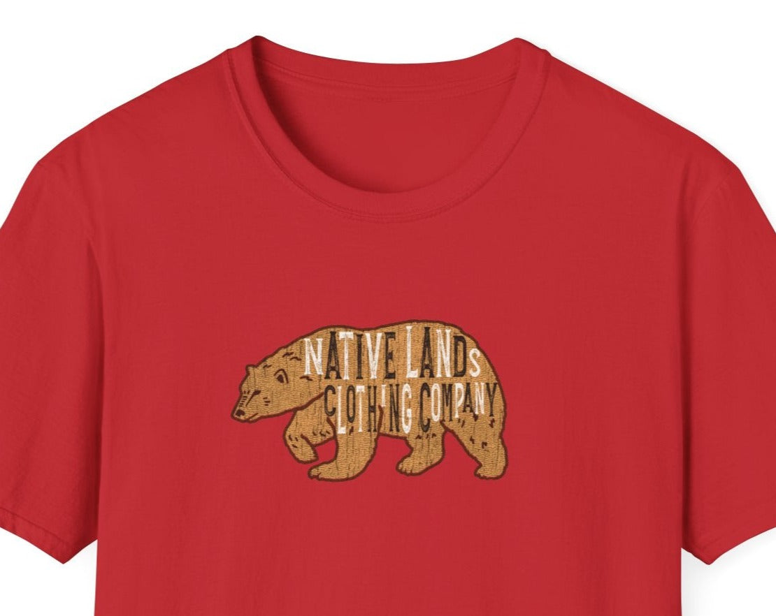 Brown Bear Shirt Cotton - First Nations, Canadian Aboriginal, Indigenous, Native American