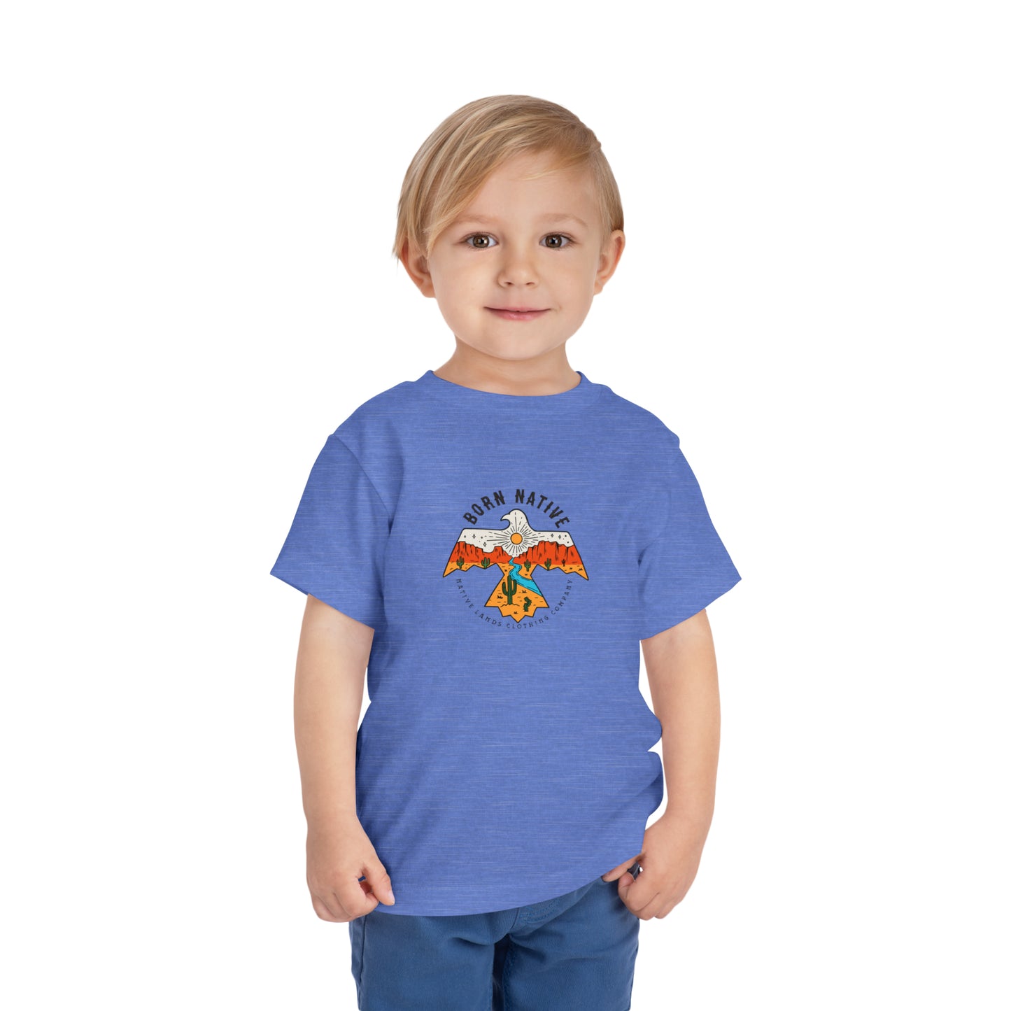 T-Shirt „Born Native“ aus Baumwolle für Kleinkinder – First Nations, kanadische Aborigines, Indigene, Indianer