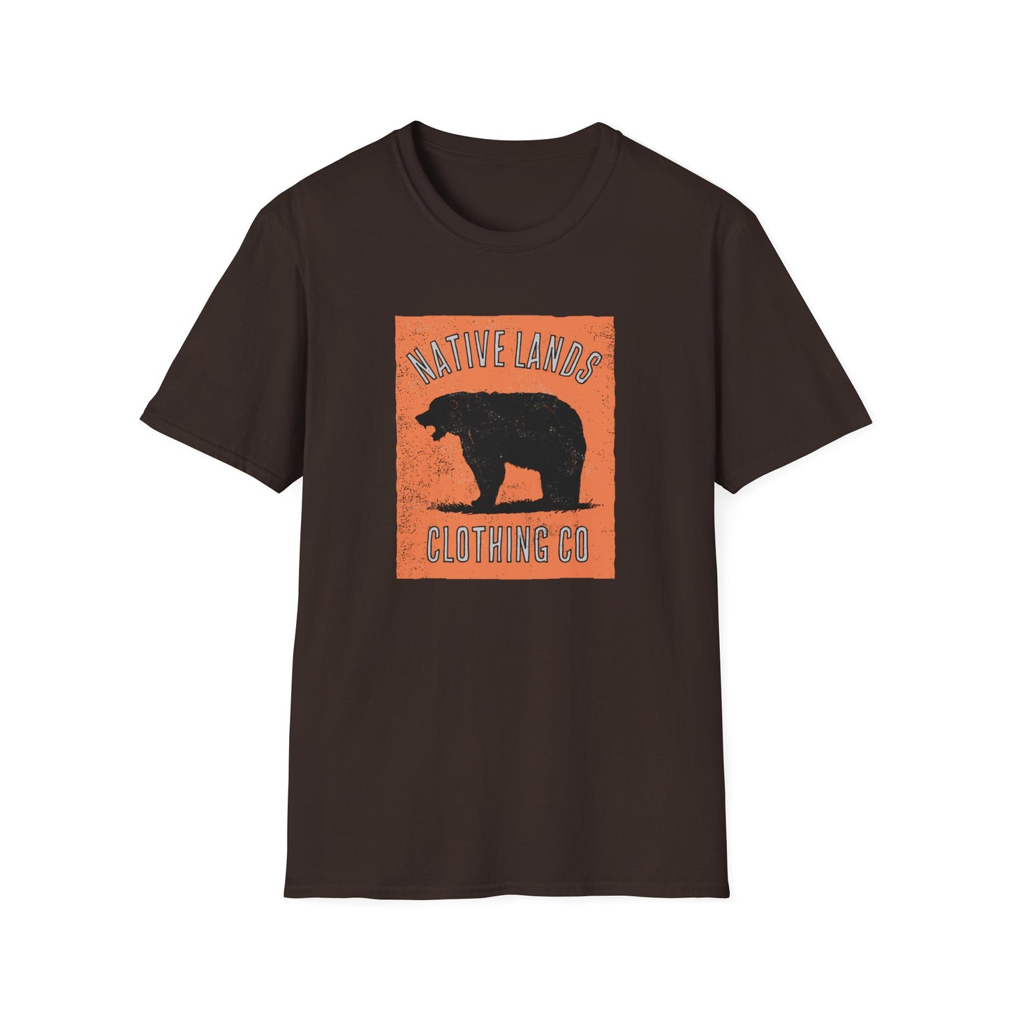 Camisa Bear Roaring Abóbora Algodão Nativo Americano