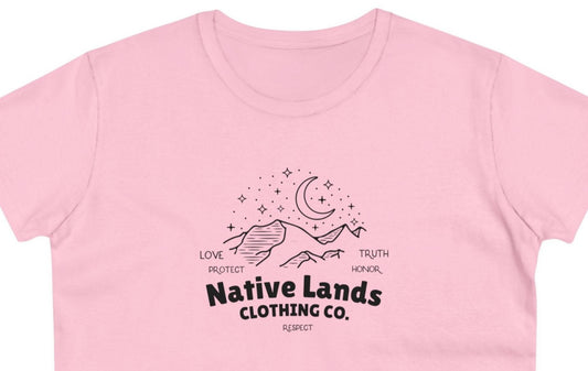 Camicia da donna con stelle lunari in cotone nativo americano