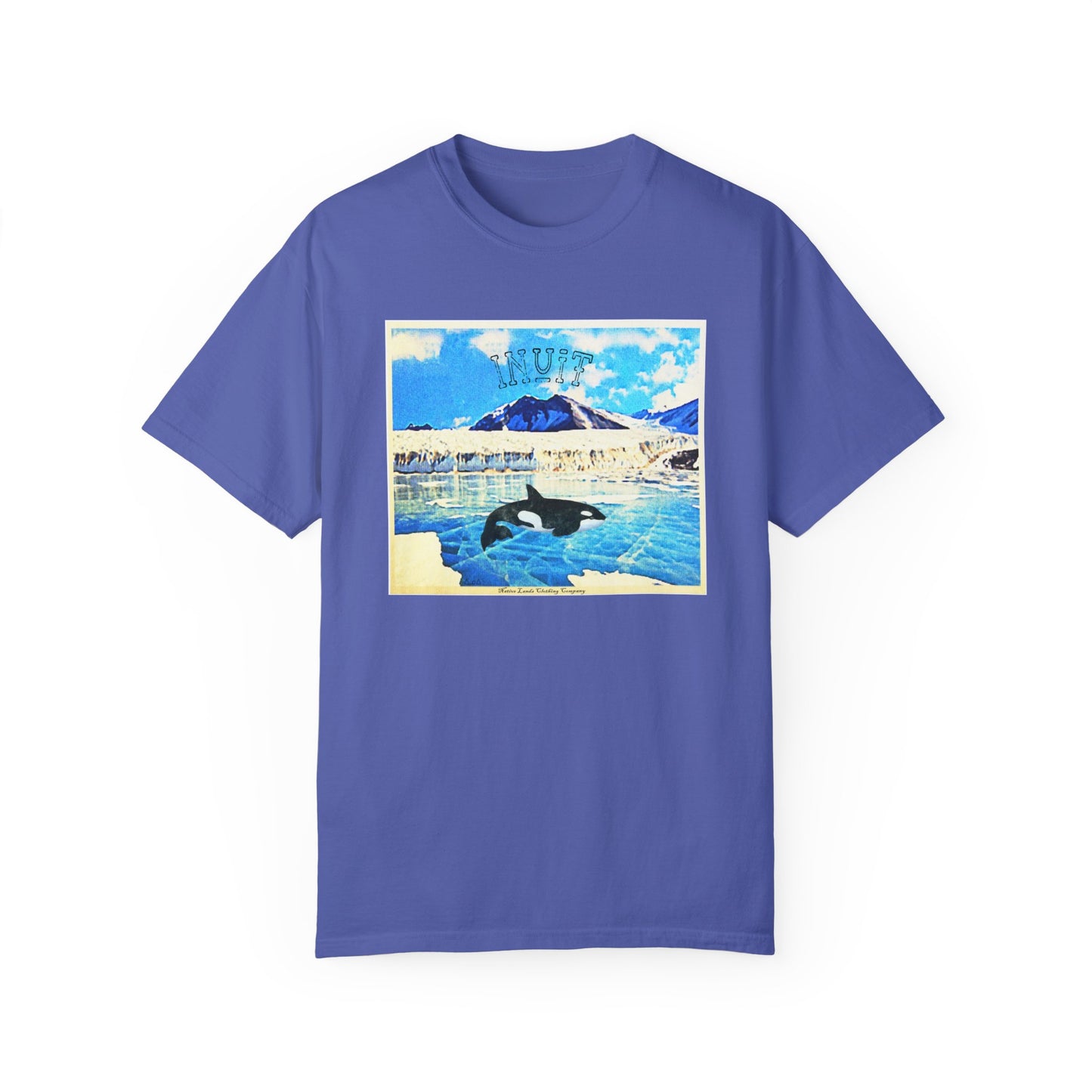 Camisa teñida en prenda de la tribu Inuit Algodón Orca Nativo americano