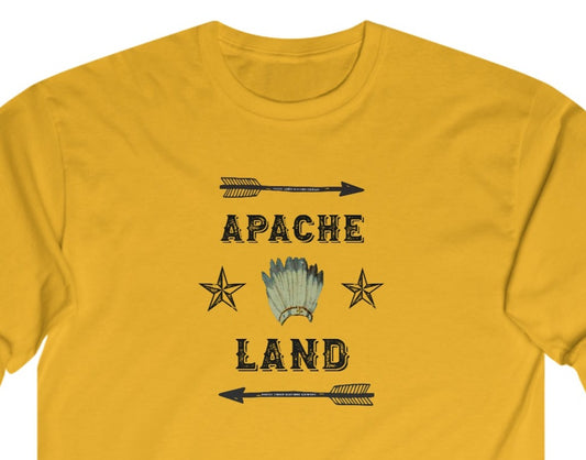 Apache Tribe Camisa de manga larga con flechas de algodón nativo americano
