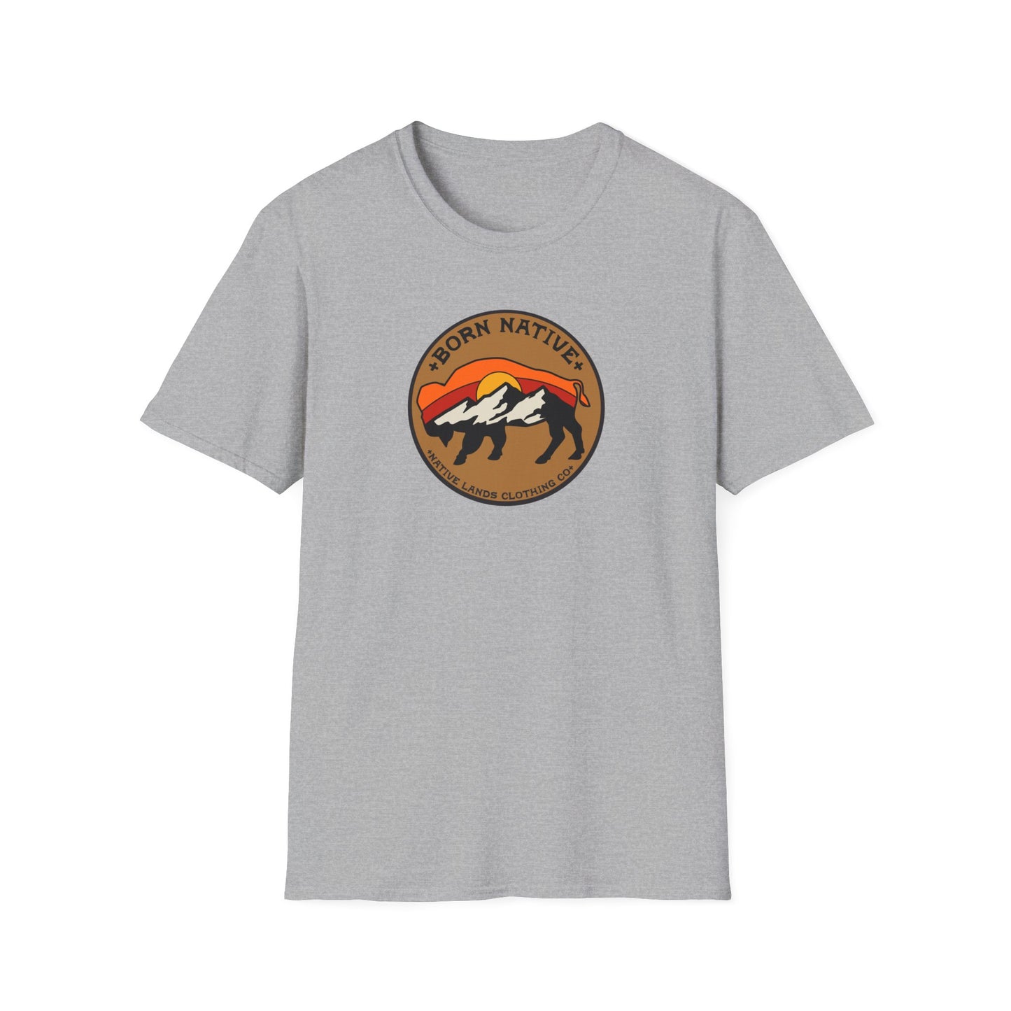 Born Native Shirt Bison Cotton - First Nations, Canadian Aboriginal, Indigenous, Native American