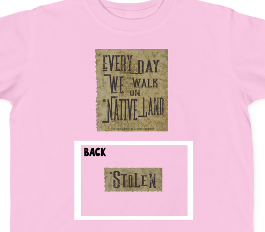 Рубашка для малышей «Каждый день мы гуляем по родной земле» Хлопок (спереди/сзади) Native American