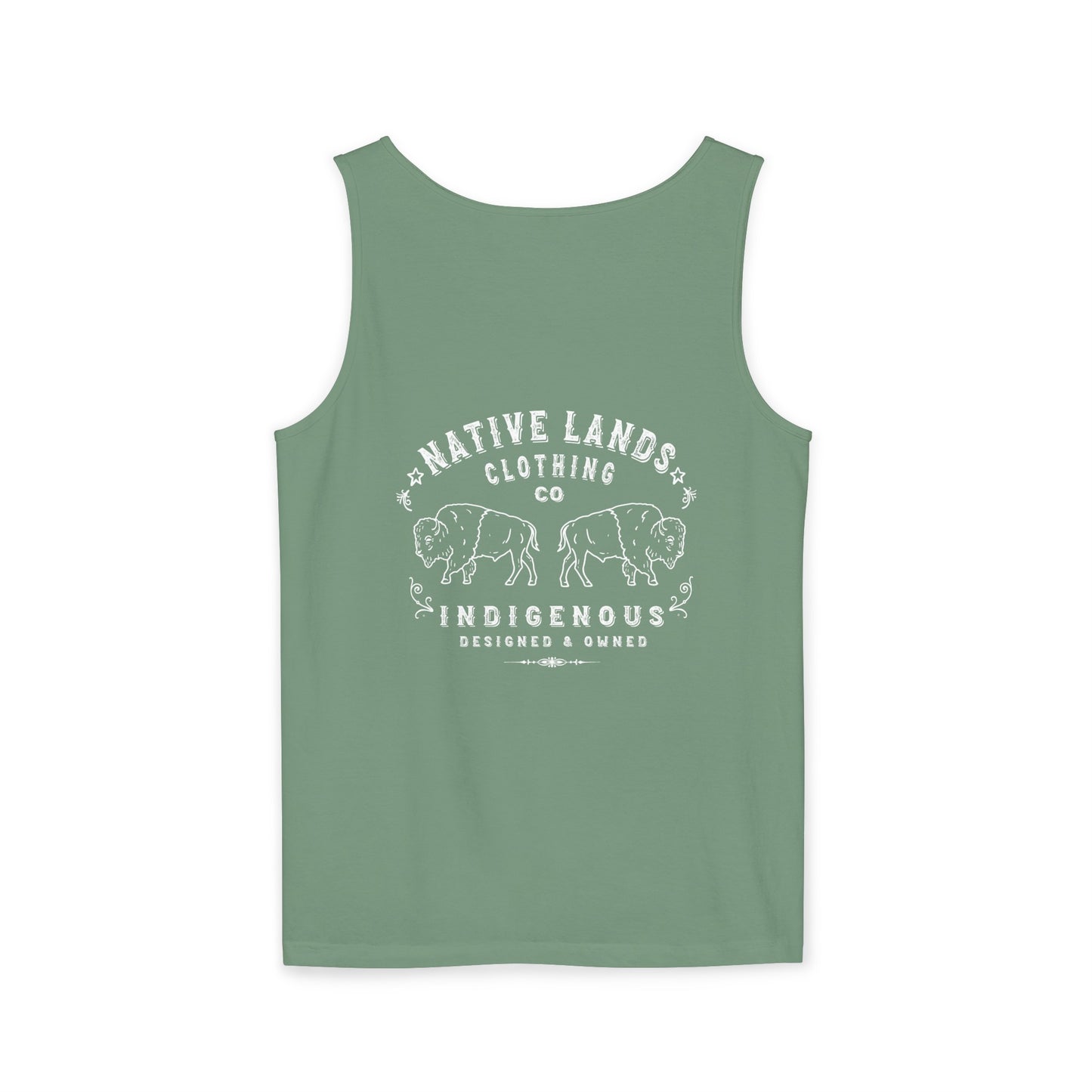 Indigenous Bisons beklædningsfarvet tanktop (for/bagside) Cotton First Nations canadisk aboriginal indfødt indianer