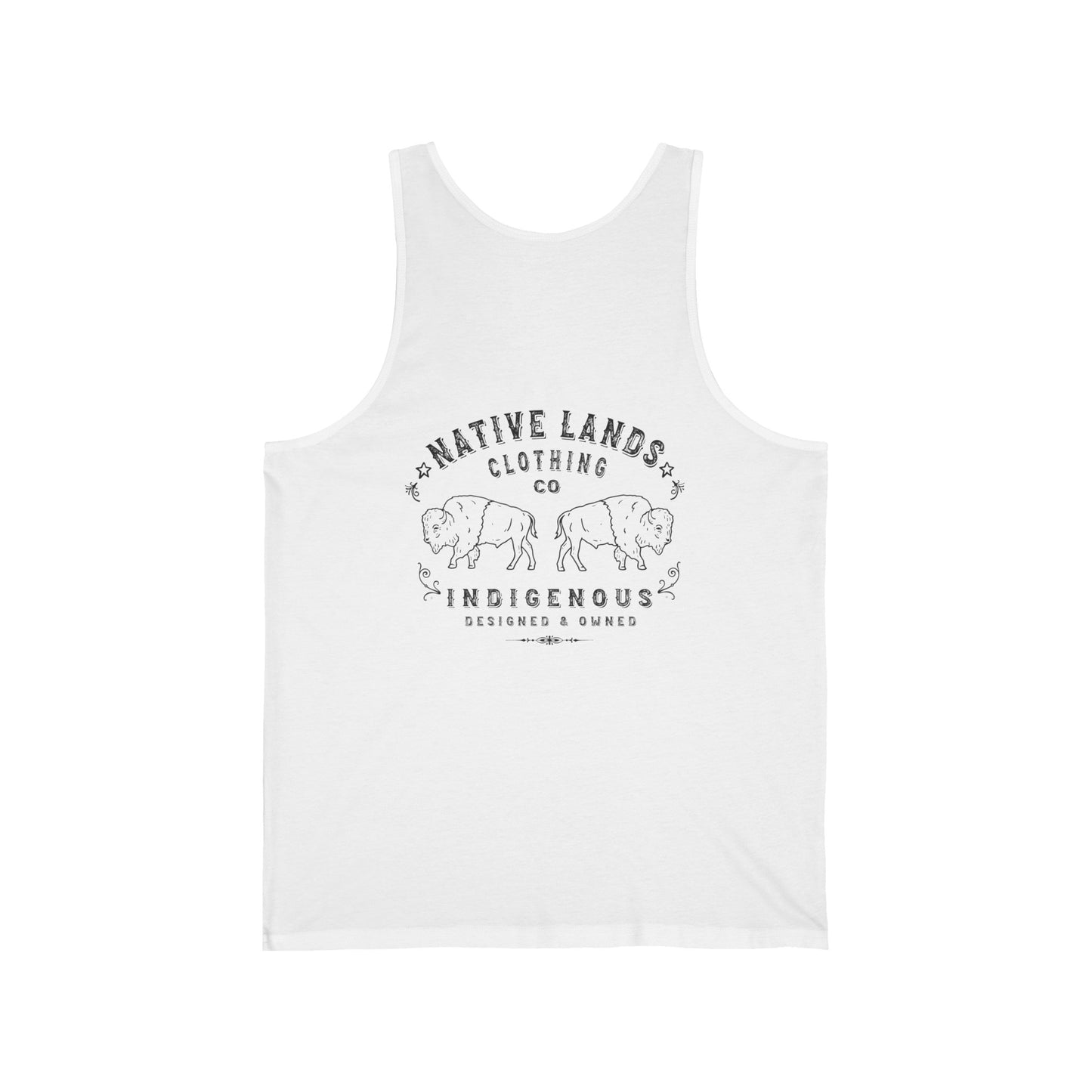 First Nations Bison Tank Top (front/back) Canadian Aboriginal Indigenous Native American