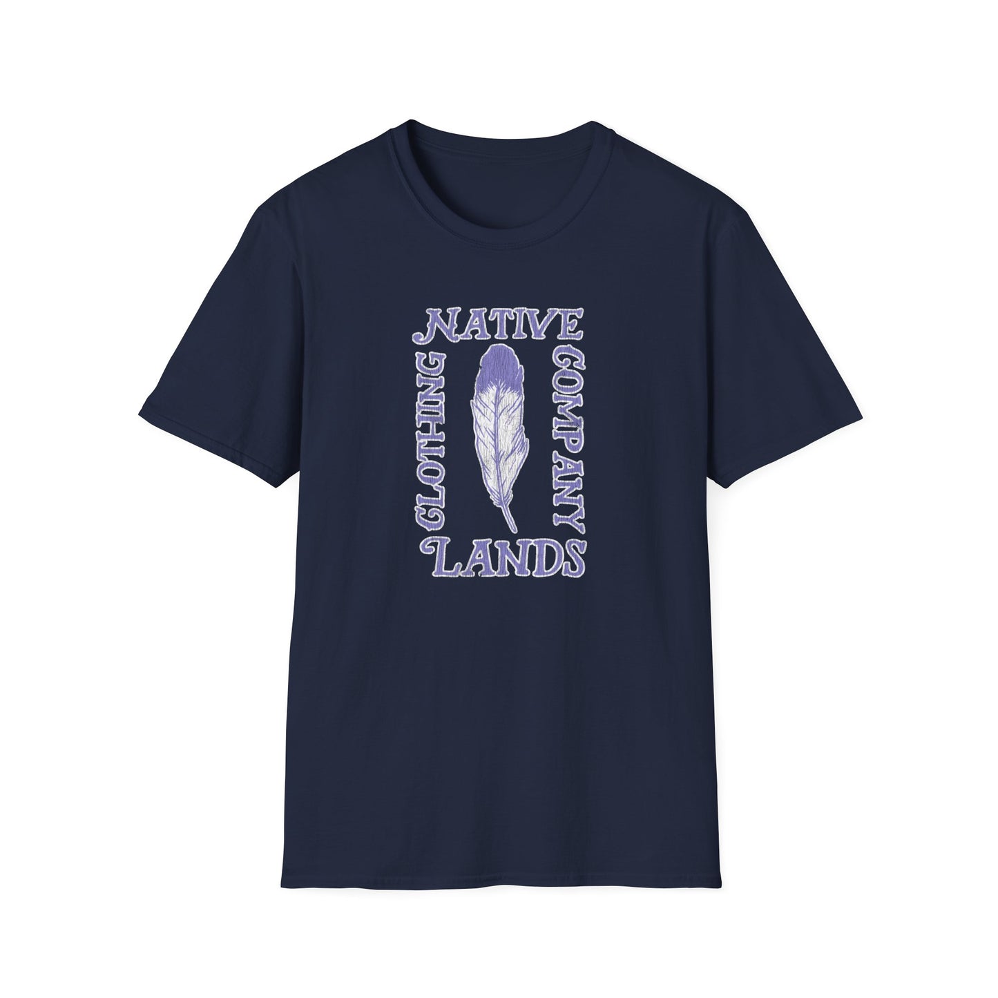 Feather Retro Shirt Katoen First Nations Canadese Aboriginal Inheemse Native American - Lavendel