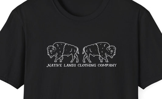 Zwei Bison-Hemd aus Baumwolle der amerikanischen Ureinwohner