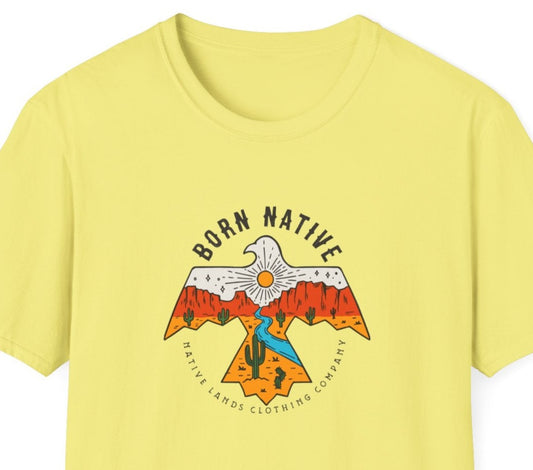 Born Native Thunderbird Shirt Katoen - First Nations, Canadese Aboriginal, Inheems, Native American