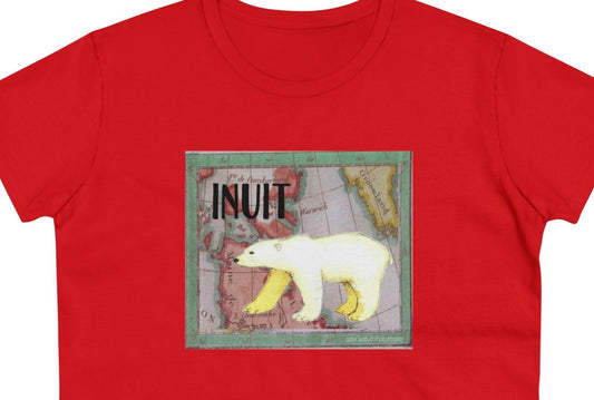Chemise de tribu inuite pour femmes, ours polaire, coton amérindien