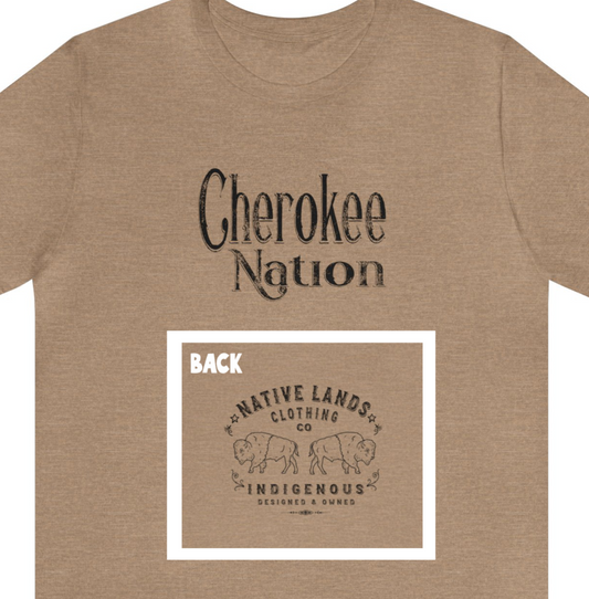 切罗基民族衬衫棉质（正面/背面）美洲原住民