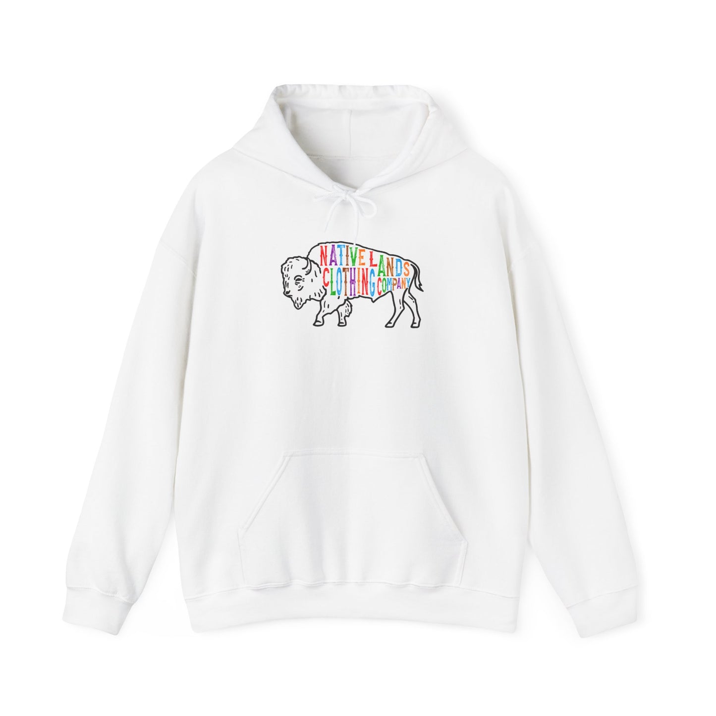 Bison Hoodie Rainbow First Nations, Canadian Aboriginal, Indigenous, Native American