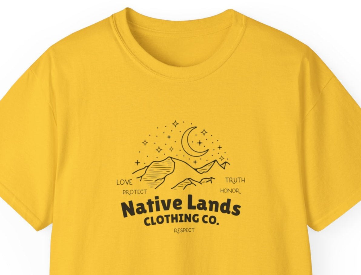 Stars Moon Shirt Baumwolle – First Nations, kanadische Aborigines, Indigene, Indianer