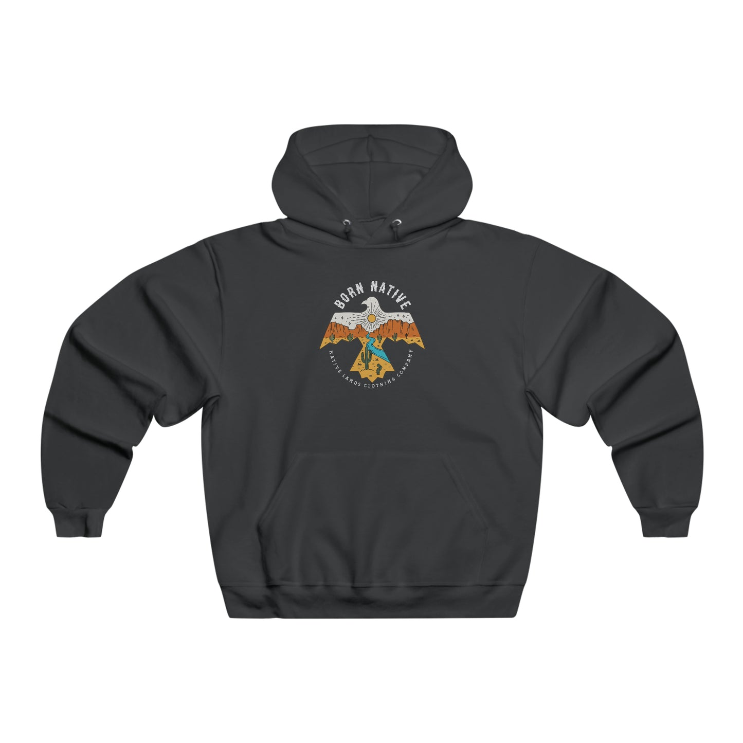 Rugadh Hoodie Thunderbird Dúchasach - Na Chéad Náisiúin, Bundúchasach Cheanada, Dúchasach, Meiriceánach Dúchasach