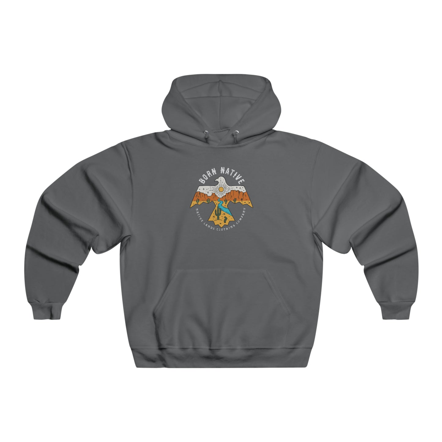 Rugadh Hoodie Thunderbird Dúchasach - Na Chéad Náisiúin, Bundúchasach Cheanada, Dúchasach, Meiriceánach Dúchasach