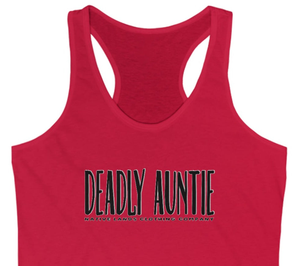 Womens Deadly Auntie Tank Top Cotton Native American