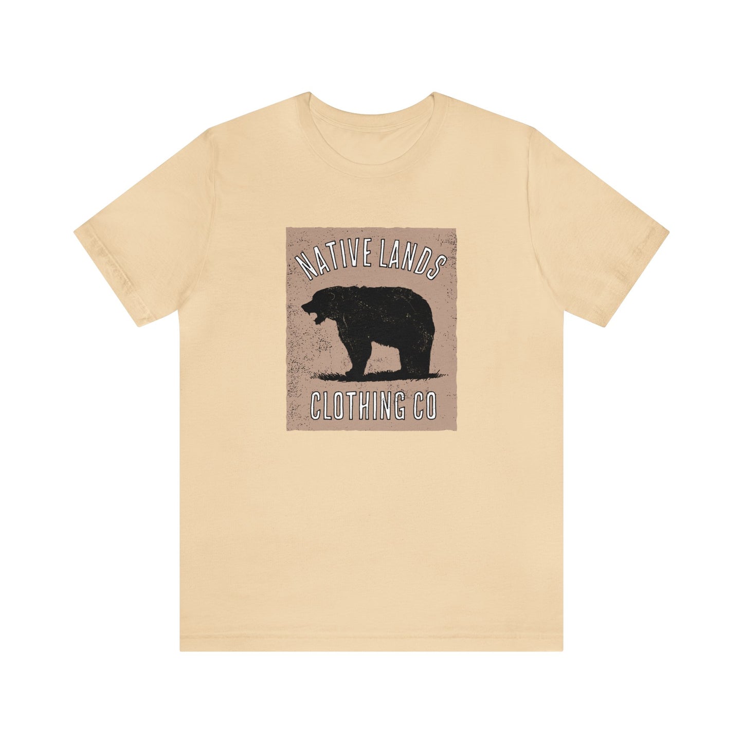 Camisa Bear Roaring Tan Algodón Nativo Americano