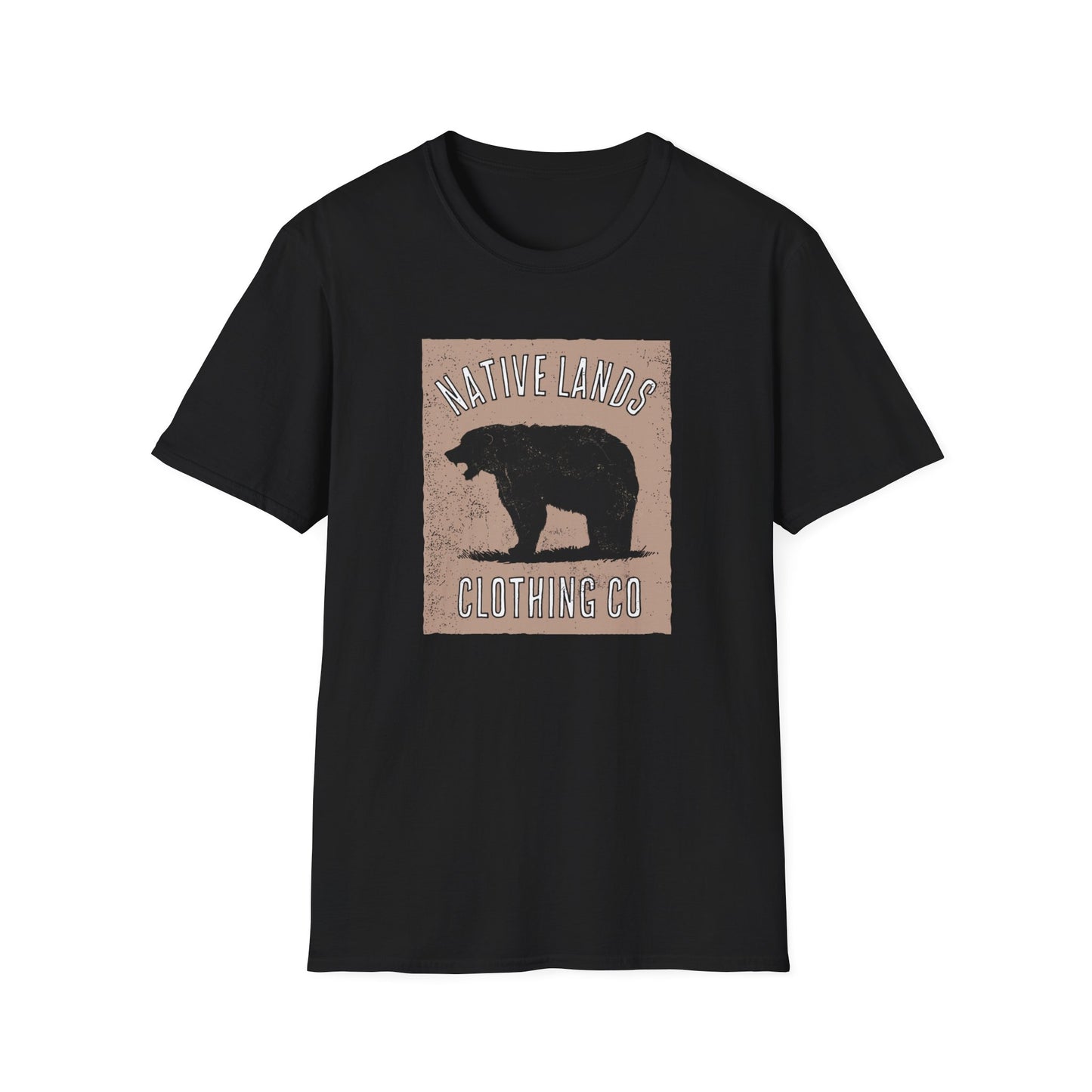 Camisa Bear Roaring Tan Algodón Nativo Americano