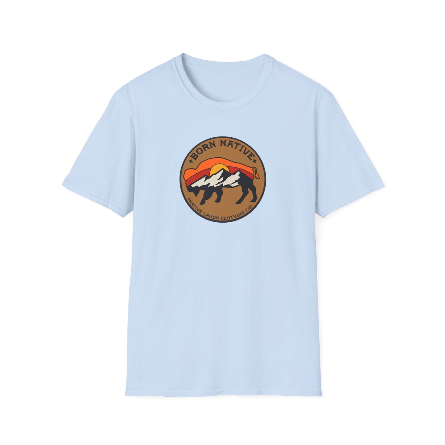 Born Native Shirt Bison Cotton - Primeras Naciones, Aborígenes Canadienses, Indígenas, Nativos Americanos