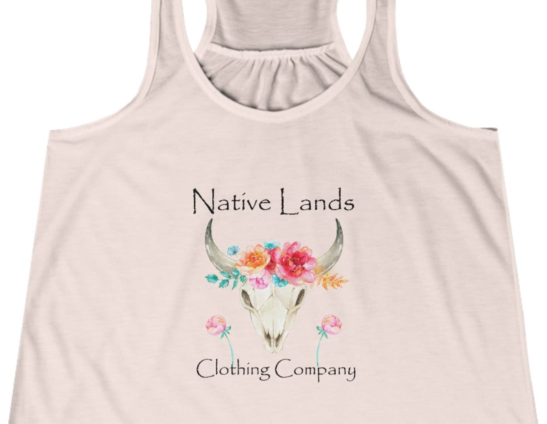 Womens Flower Tank Top Graphic Native American