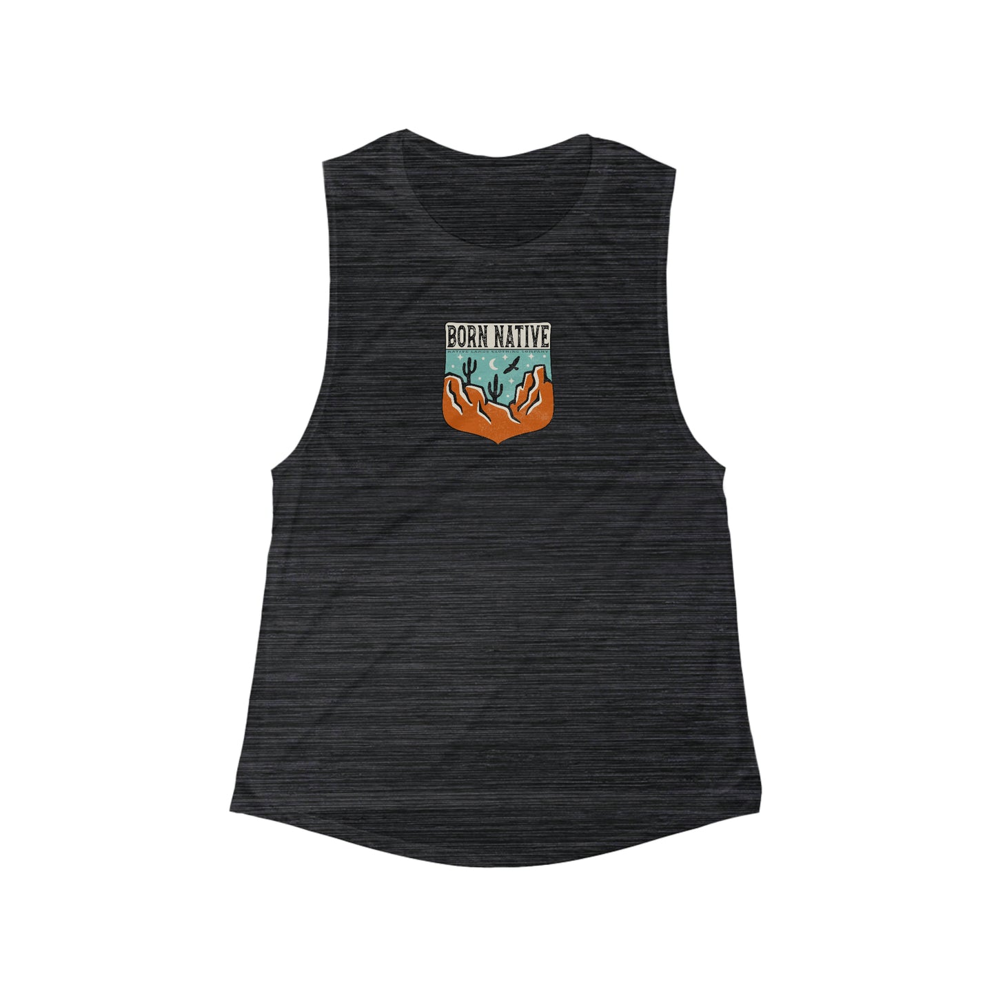 Womens Born Native Muscle Tank Top Hawk  - First Nations, Canadian Aboriginal, Indigenous, Native American