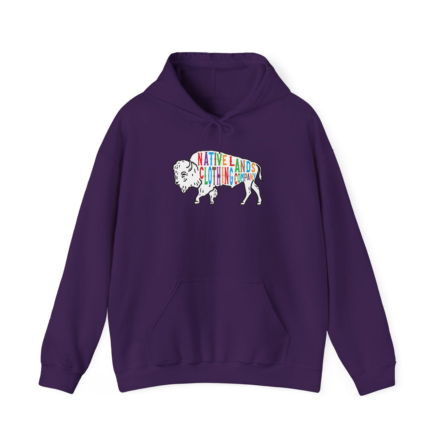 Felpa con cappuccio Bison Rainbow Prime Nazioni Indigene aborigene canadesi native americane