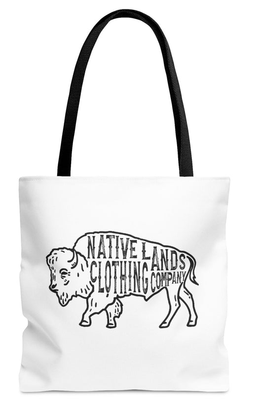 Большая сумка с изображением бизона, коренных американцев