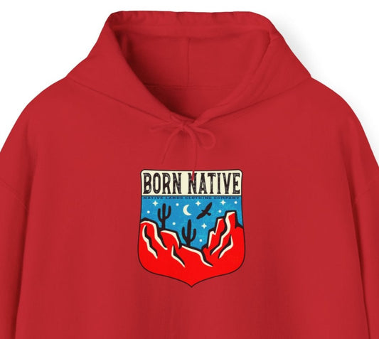 Born Native Hoodie Night Hawk Grafik Indianer