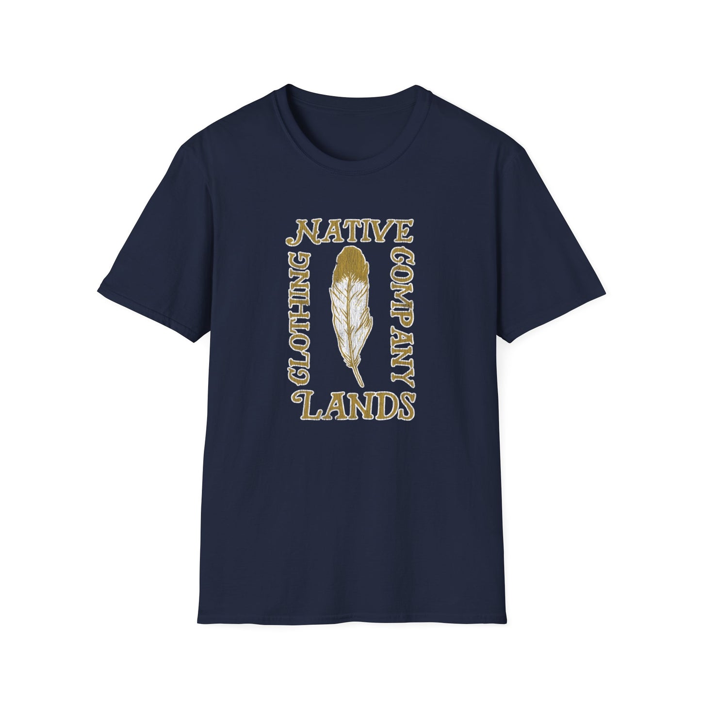 Feather Retro Shirt Cotton First Nations canadisk aboriginal indfødt indianer - guld