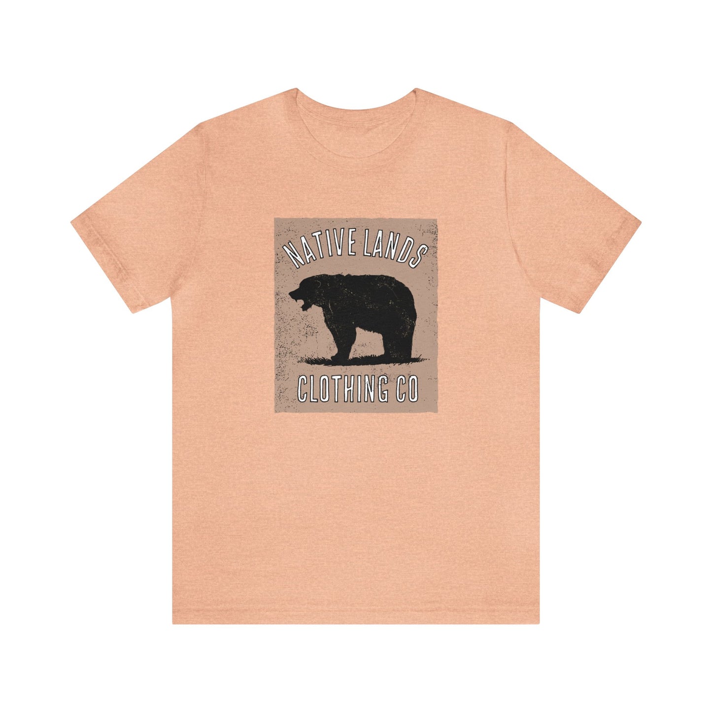 Bärenbrüllendes Hemd aus hellbrauner Baumwolle der amerikanischen Ureinwohner