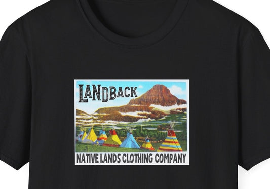 Landback-Hemd aus Baumwolle, Native Lands Clothing Company (maximale Grafik)