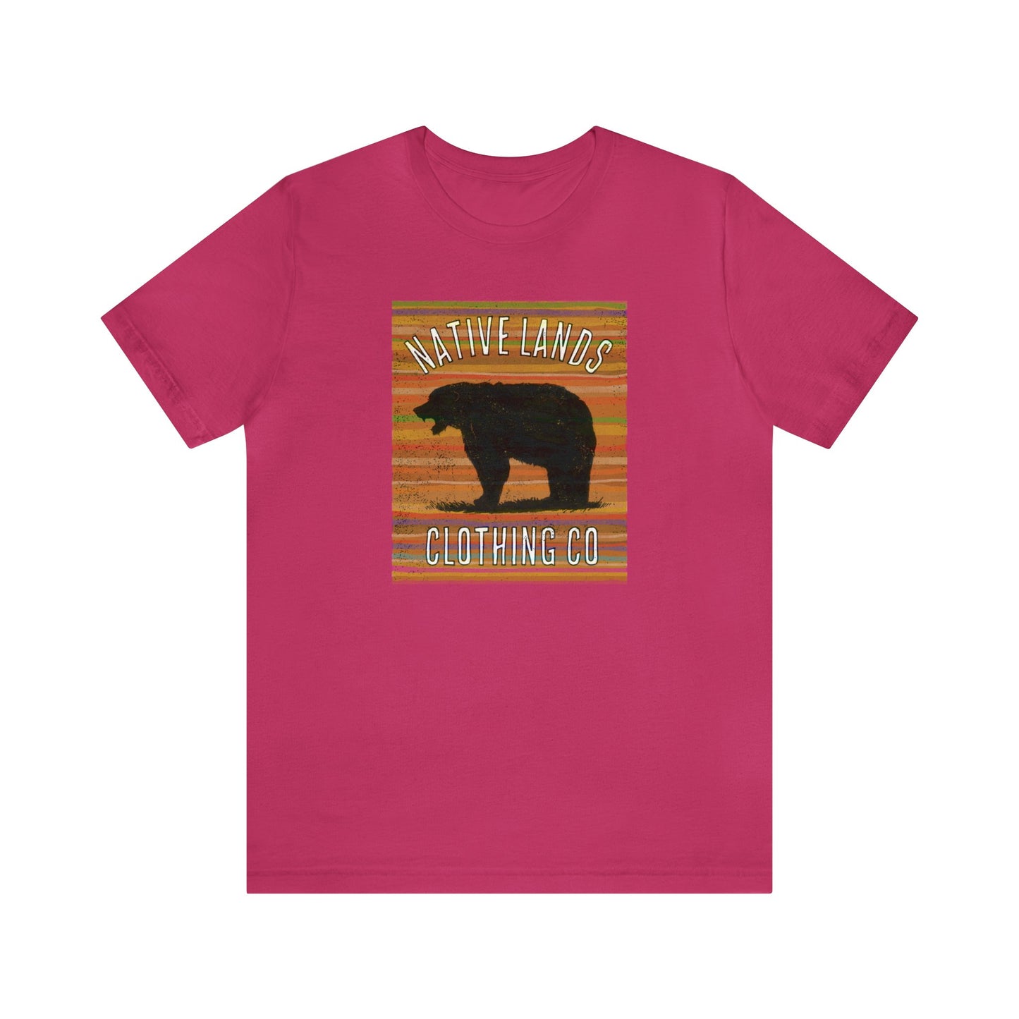 Camisa Bear Roaring Algodão Terra Nativo Americano