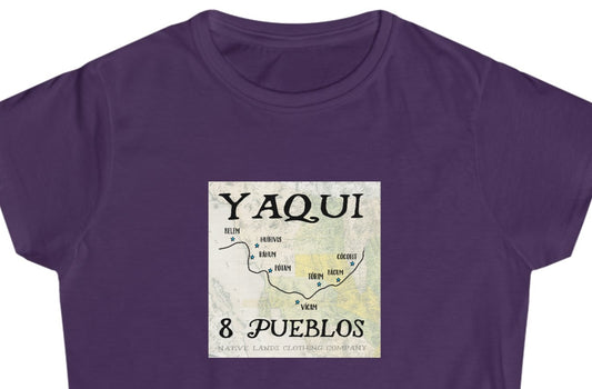 Damen Yaqui Tribe Pueblos Shirt Baumwolle – First Nations, kanadische Aborigines, Indigene, Indianer