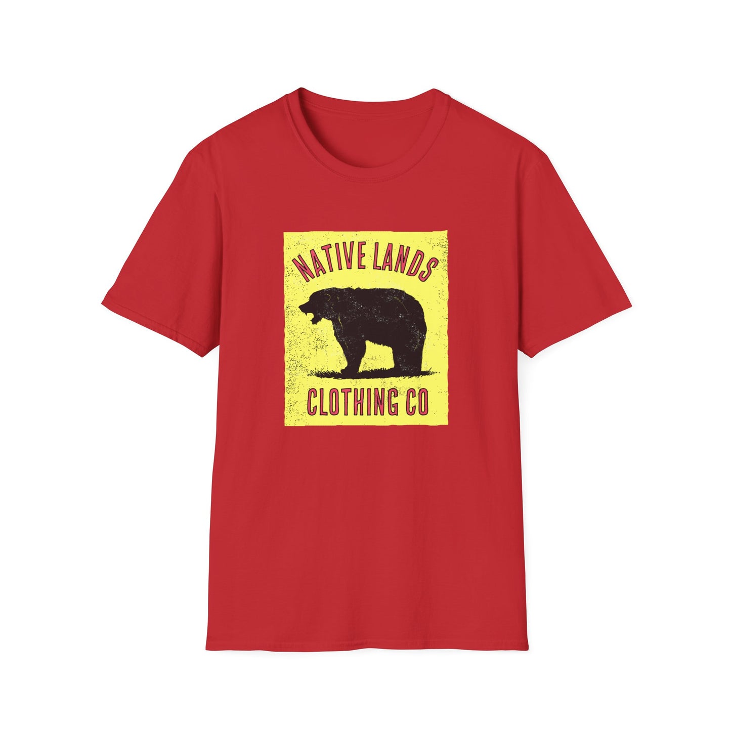 Рубашка с ревущим медведем, лимонный хлопок, коренной американец