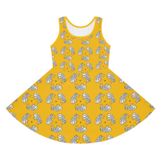 Vestido de verano para niña Buffalo Stars Nativo Americano - Amarillo
