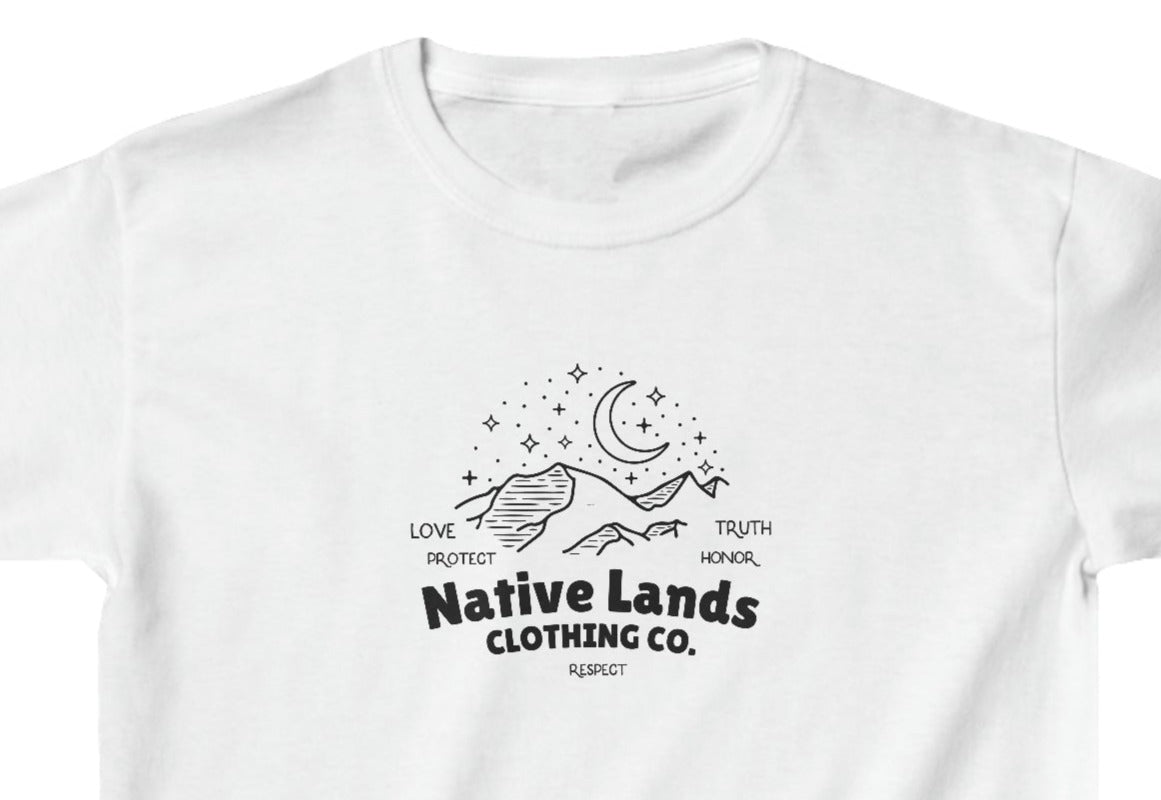 Youth Stars Moon Shirt Bomuld Native American