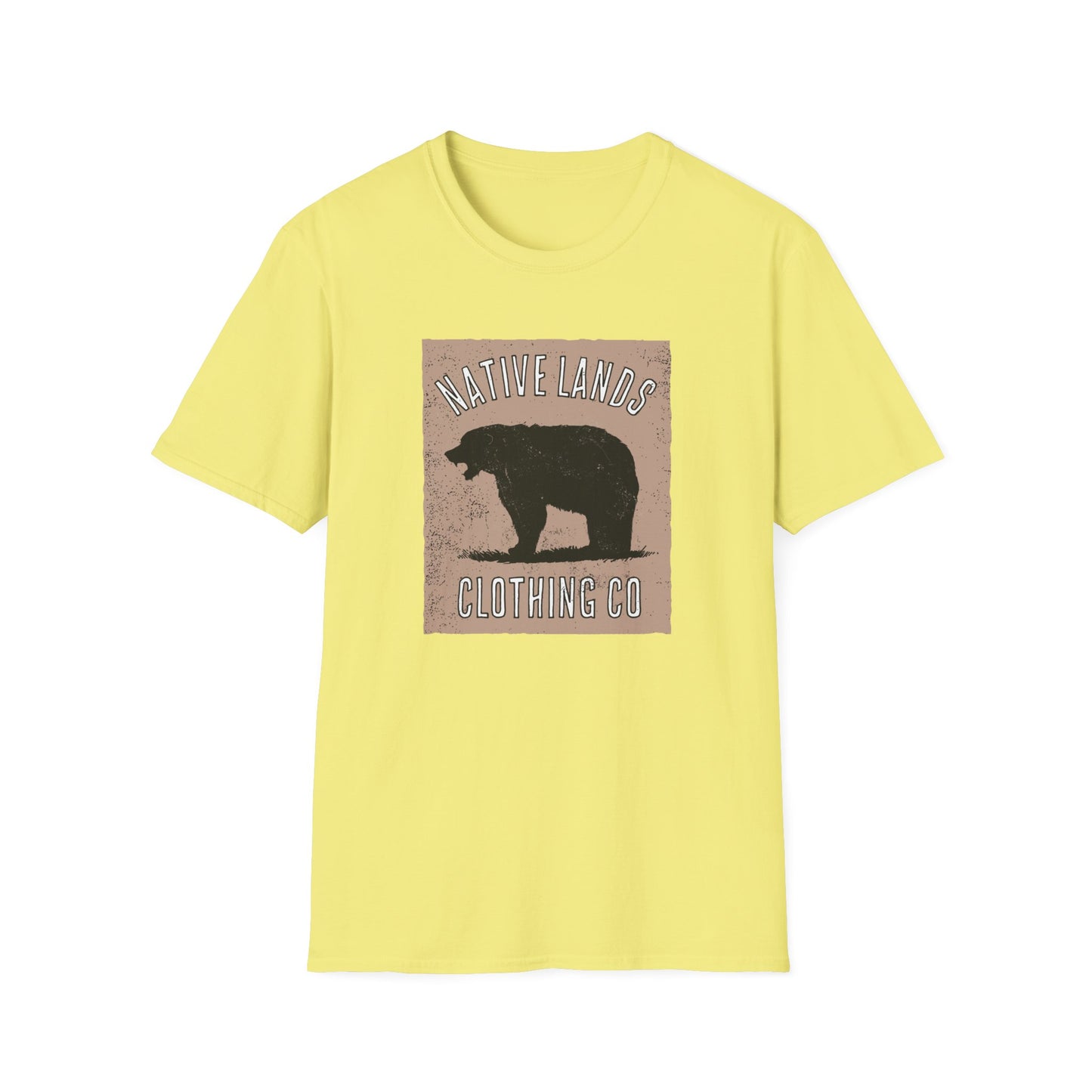 Bear Roaring Shirt Tan Cotton First Nations, kanadische Aborigines, Indigene, Indianer