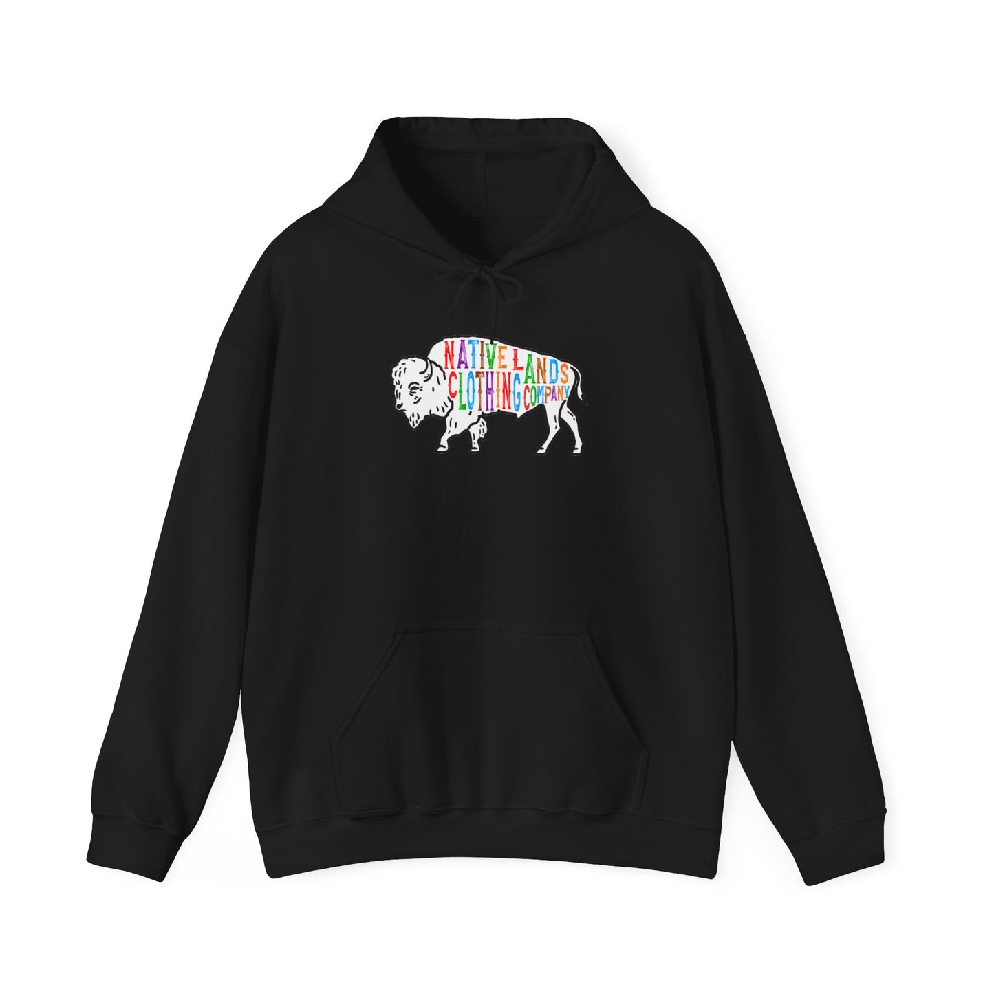 Bison Hoodie Rainbow First Nations, Canadian Aboriginal, Indigenous, Native American